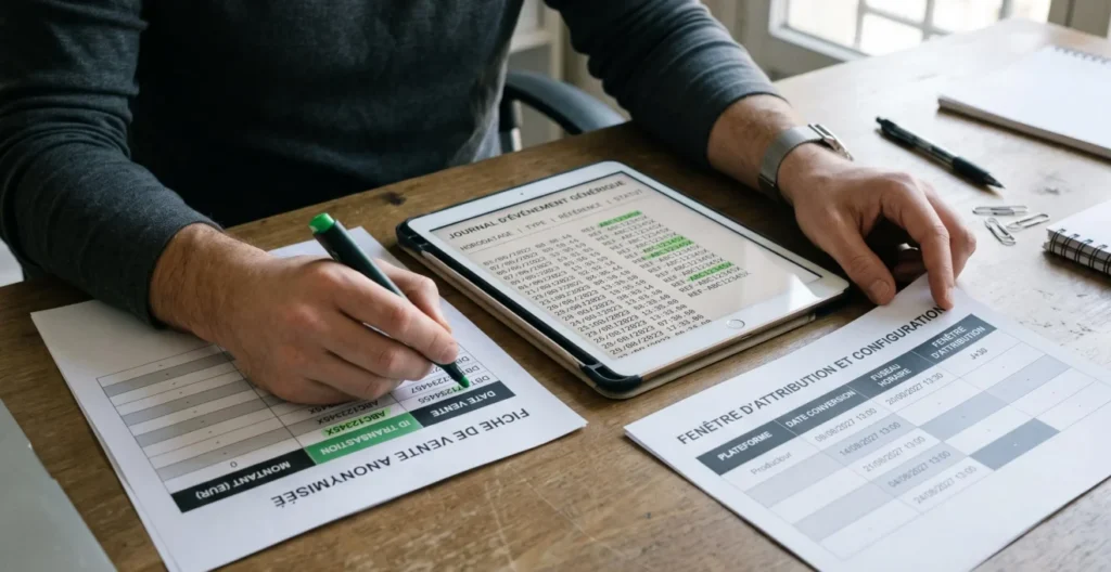 Contrôle documentaire d’identifiants de conversion et de dossiers CRM anonymisés